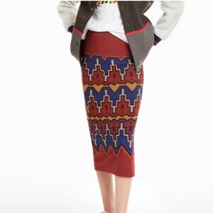 Desigual womens ethnic print Midi pencil skirt NWT XS